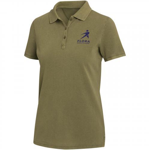 Calgary poloshirt für damen im washed Look, 200 g/m2
