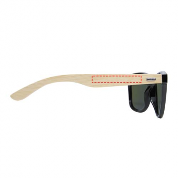 Taiy mirrored polarized sunglasses in rpet/bamboo in gift box