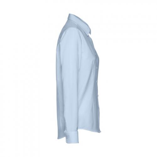 Womens longsleeved oxford shirt with pearl coloured buttons. Light blue Thc tokyo women ii