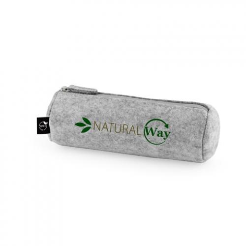 Multifunctionele etui van gerecycled vilt 100% rpet met liniaal potloden gum en puntenslijper Nomad