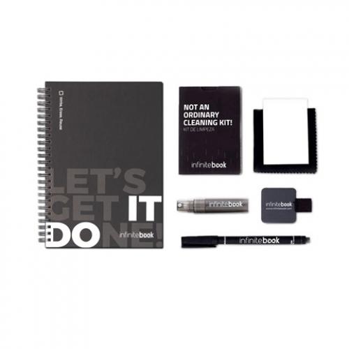 Infinitebookset met harde kaft 1 reinigingsset 1 markeerstift en 1 balpenhouder Starter kit infinitebook