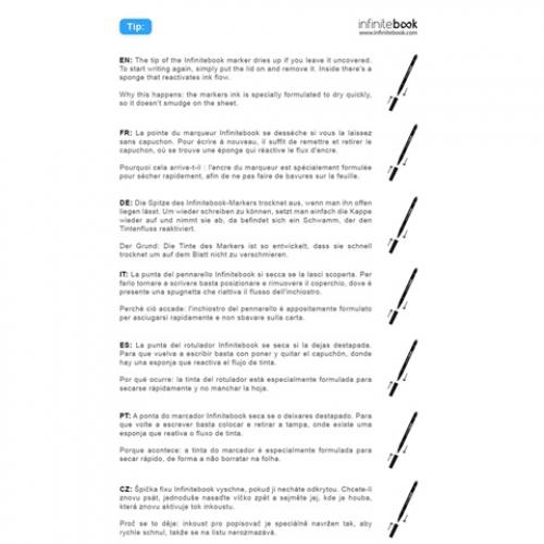 Infinitebookset met harde kaft 1 reinigingsset 1 markeerstift en 1 balpenhouder Starter kit infinitebook