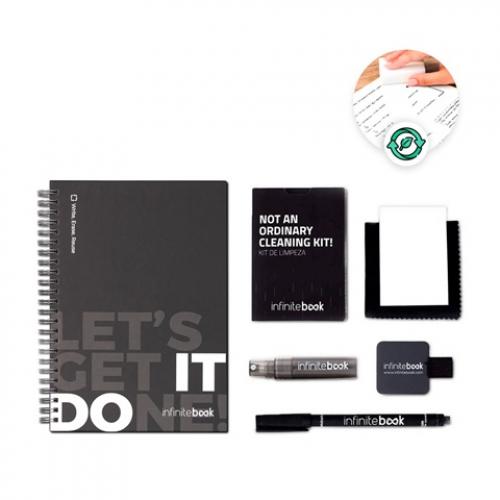 Infinitebookset met harde kaft 1 reinigingsset 1 markeerstift en 1 balpenhouder Starter kit infinitebook