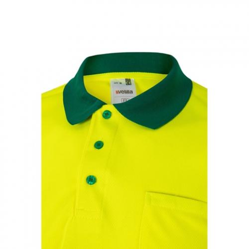 Twotone birdeye polo shirt 160gm² with short sleeves in polyester 100% Vl cupid