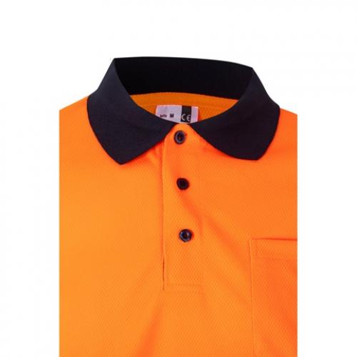 Twotone birdeye polo shirt 160gm² with short sleeves in polyester 100% Vl cupid