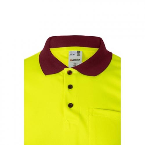 Twotone birdeye polo shirt 160gm² with short sleeves in polyester 100% Vl cupid