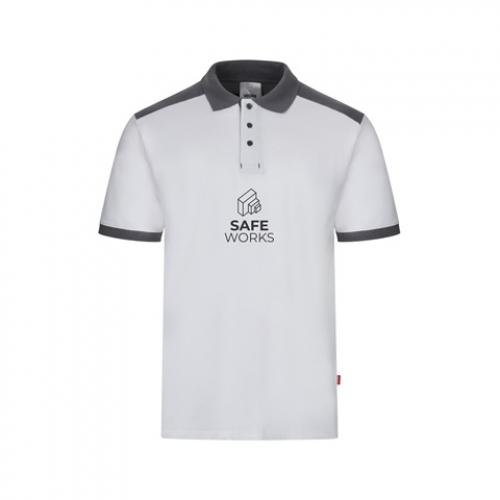 Twotone stretch piqué polo shirt 200gm² with short sleeves in polyester 96% and elastane 4% Vl veles