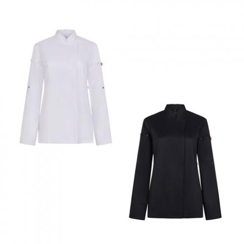 Womens kitchen jacket 190 gm² made from cotton 35% and recycled polyester 65% Vl thoth