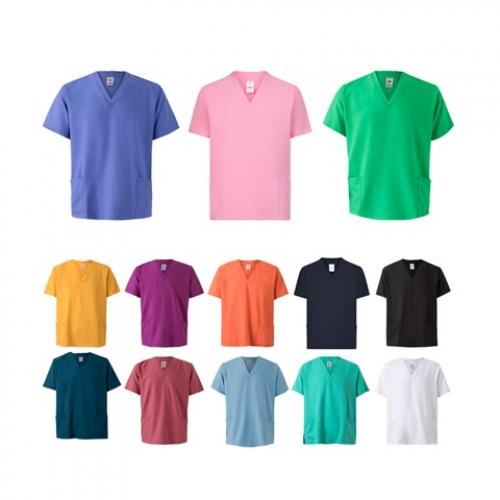 Shortsleeved tunic 140 gm² made from 100% microfibre Vl flora