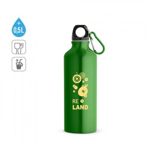 Gerecycleerde aluminium 100% ral fles met karabijnhaak 530 ml Relandscape m