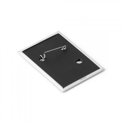 . Rechthoekig verticale pin insigne Button pin 13