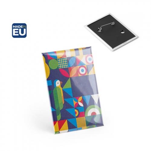 . Rechthoekig verticale pin insigne Button pin 13