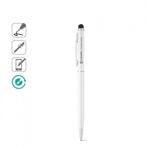 Balpen met touch tip van aluminium Zoe bk