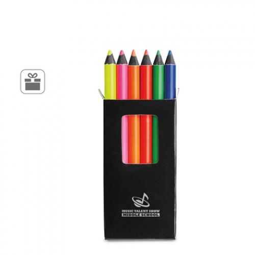Buntstift schachtel mit 6 buntstiften Memling