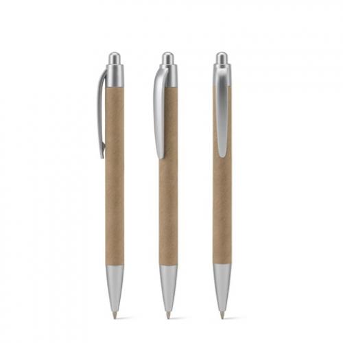 Balpen gemaakt van 100% gerecycled papier en details in gerecycled abs 100% rabs Kyra