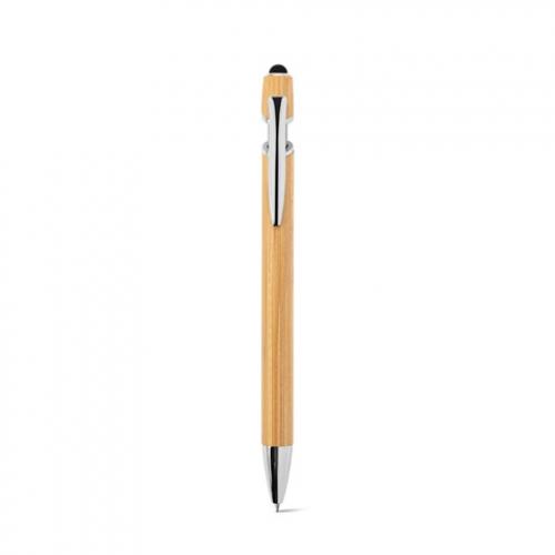 Bamboe balpen met verchroomde aluminium afwerking Neil bamboo