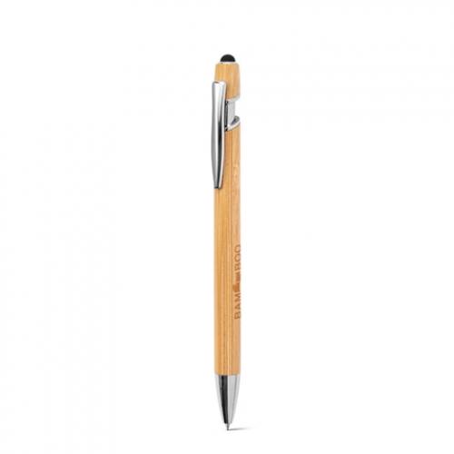 Bamboe balpen met verchroomde aluminium afwerking Neil bamboo