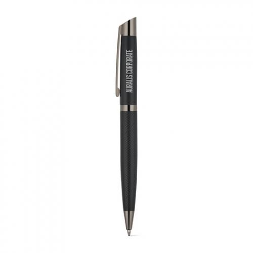 Set bestaande uit 1 balpen en 1 rollerpen van aluminium met dokumental® blauwe inkt Kingsley