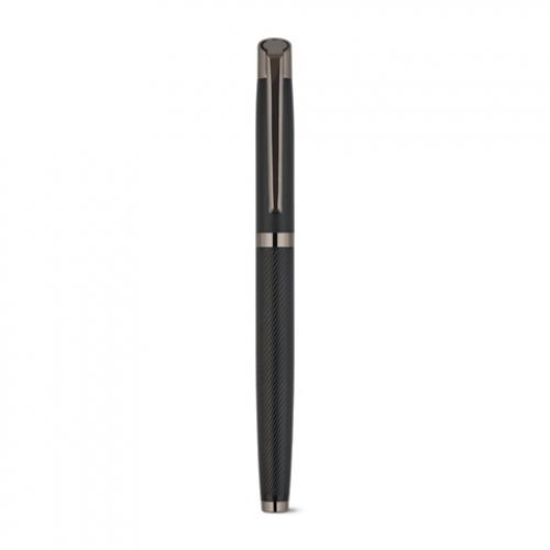 Set bestaande uit 1 balpen en 1 rollerpen van aluminium met dokumental® blauwe inkt Kingsley