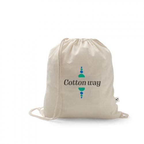 Rugzak van gerecycleerd katoen 70% en polyester 30% rpet 150 gm² Salamanca
