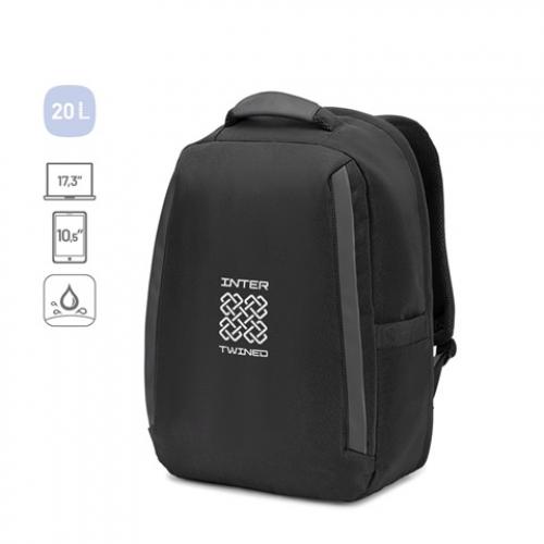 Antitheft backpack in twill with waterrepellent coating and highdensity 600d recycled polyester for 173 laptop Yangon bpack
