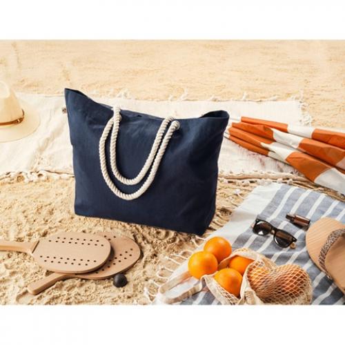 Strandtas van gerecycled katoen 70% en gerecycled polyester 30% 220 gm² Athens