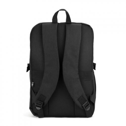 Backpack with one full opening compartment in high density 300d recycled polyester 16 Udine