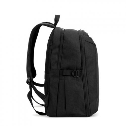 Backpack with one full opening compartment in high density 300d recycled polyester 16 Udine