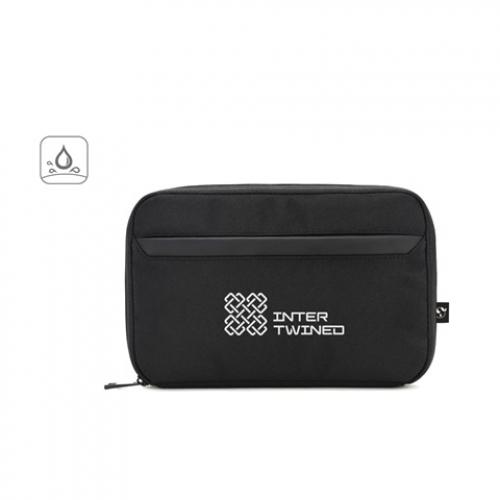 Spacious organiser bag for tech accessories in twill with waterrepellent coating and 600d recycled polyester Yangon