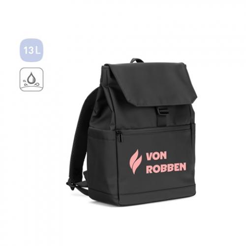 Laptoprugzak 16 inch van pu met klep die alle compartimenten afdekt Azores bag