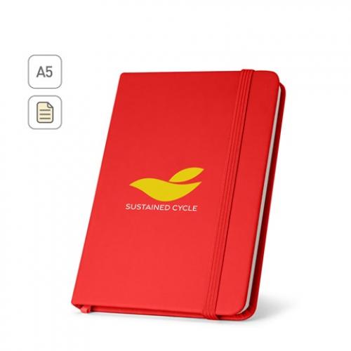 A5 hardcover notebook in pu 35% recycled with lined pages 100% recycled Campus