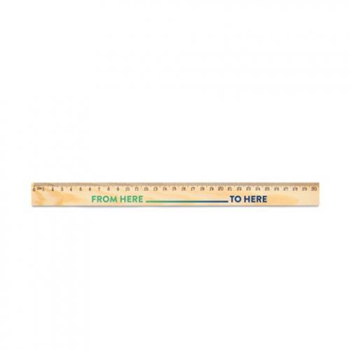 Pine wood ruler with 30 cm scale Wesley 30
