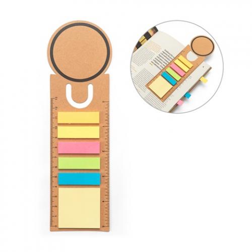 3In1 kantoorset gemaakt van 100% gerecycled papier met een ronde bovenkant en zwarte opdruk rondom Sawyer