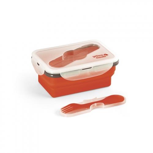 Lunchdoos. Intrekbare hermetische doos in siliconen en pp 640 ml Saffron