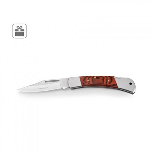 Taschenmesser aus edelstahl und holz Falcon ii