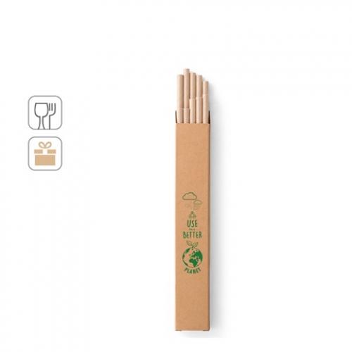 Strohhalmset aus kraftpapier Lamone