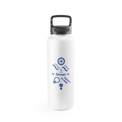 90% gerecyclede roestvrijstalen fles met een grote capaciteit tot 1200 ml Sinner