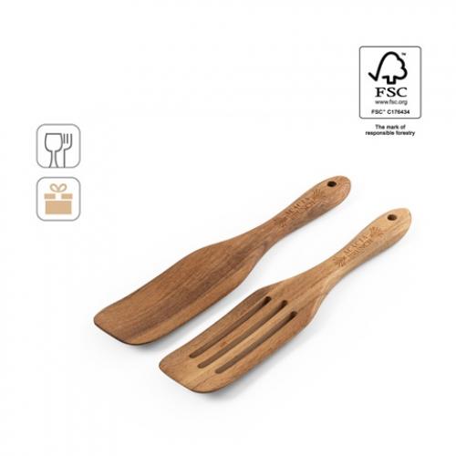 Set of two cutlery sets in acacia wood Batali