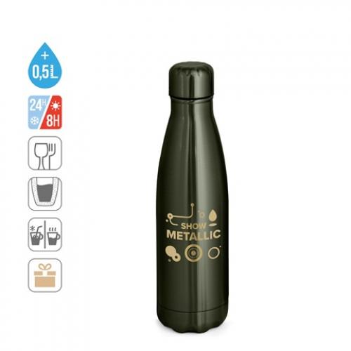 Roestvrijstalen fles met matte metallic afwerking 510 ml Show metallic