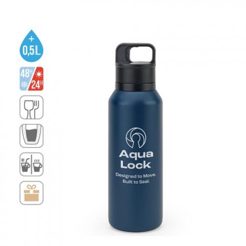 Stainless steel bottle 91% recycled with vacuum insulated double wall 590 ml Nicklaus