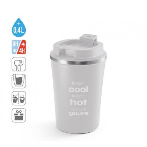 Reisbeker van roestvrij staal met keramische binnenafwerking 470 ml Phelps ceramic