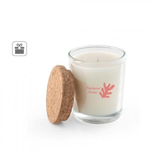 Aromatische kaars in een glazen beker met een kurken deksel 80 g Zen 80