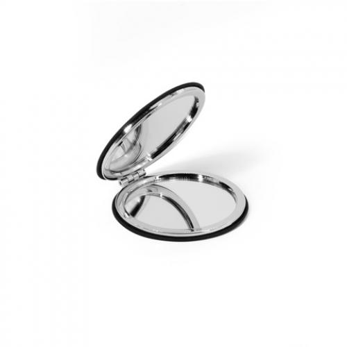 Dubbelzijdige ronde spiegel met matte pubuitenkant Freya