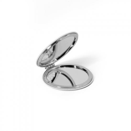 Dubbelzijdige ronde spiegel met matte pubuitenkant Freya