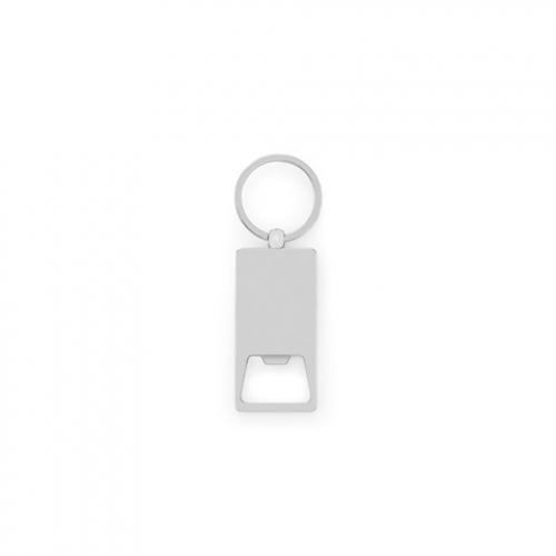 Rechthoekige ijzeren sleutelhanger met flesopener Sylvester
