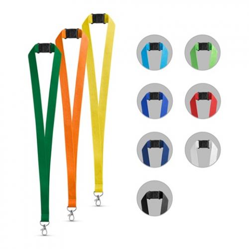 Polyester lanyard with safety clasp Leeds