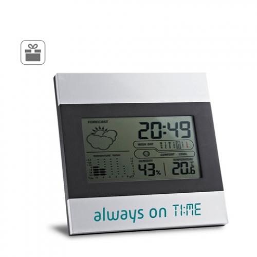 Desktop weerstation met aluminium en abs lcd scherm Dene