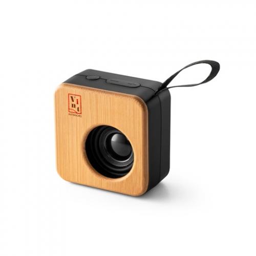 Portable 3w speaker with 4h battery life in bamboo and recycled abs 100% rabs Mayer