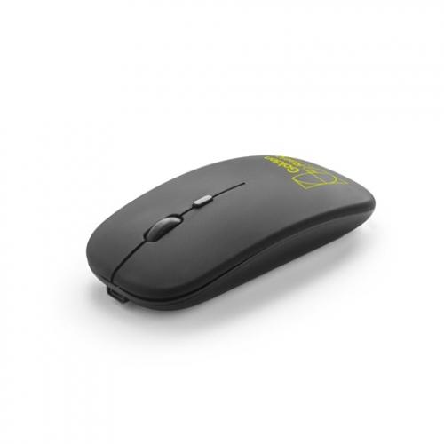 Draadloze muis met 500mah batterij uit gerecycled abs 100% rabs Khan