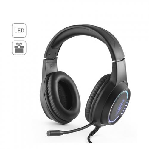 Abs gaming koptelefoon met kabel microfoon en rgb ledlampjes Thorne headset rgb